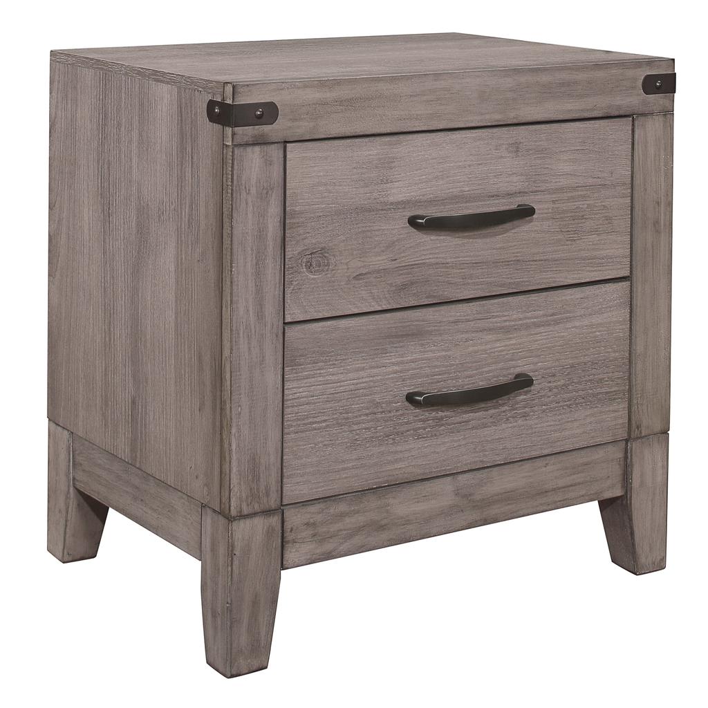 Streamdale Furniture Streamdale Brownish Gray Finish 1 Piece Nightstand Melamine Laminate 2X