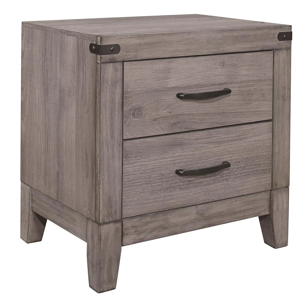 Streamdale Furniture Streamdale Brownish Gray Finish 1 Piece Nightstand Melamine Laminate 2X 1