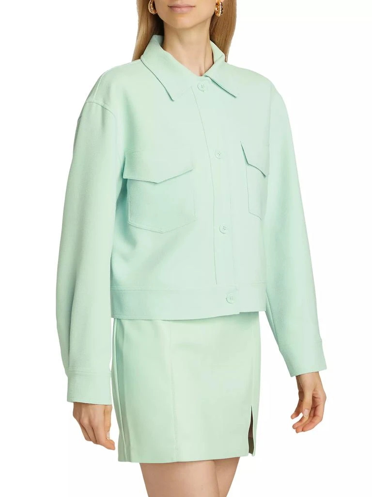 Susana Monaco Pebble Weave Oversized Cargo Jacket 4