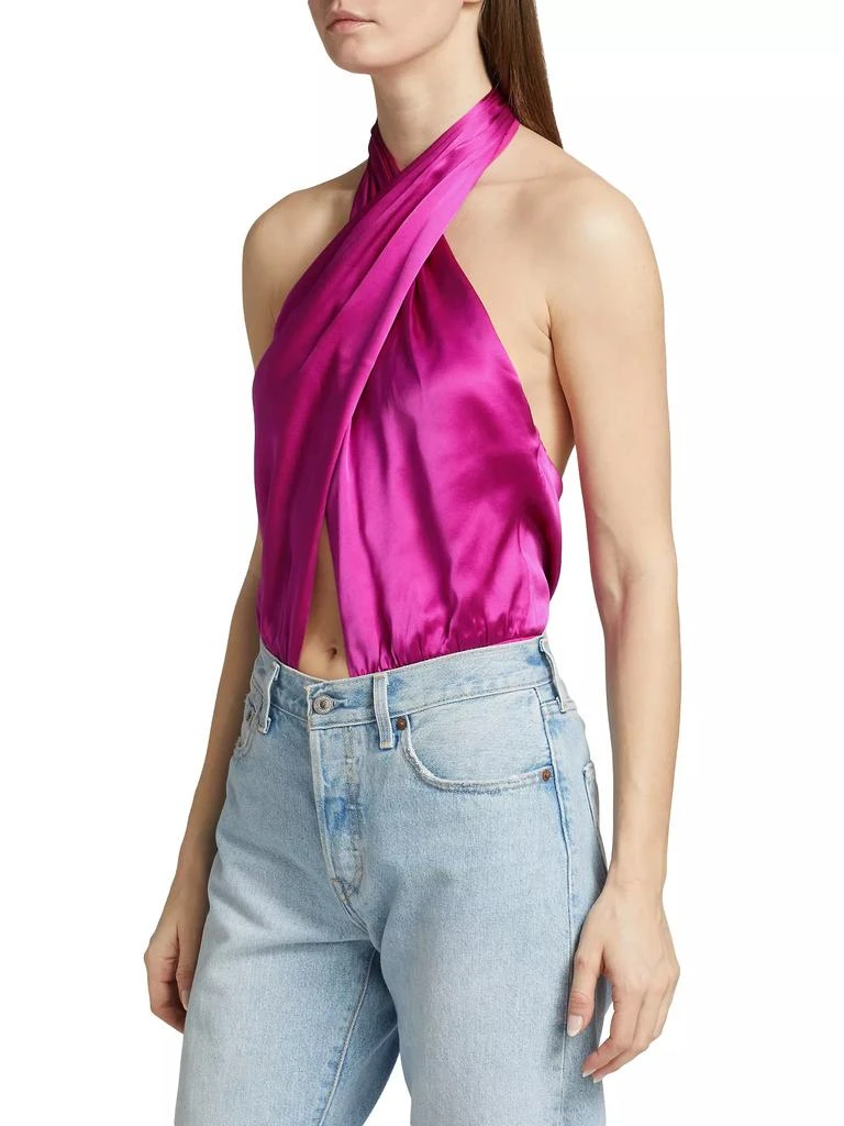 Cami NYC Steph Crossover Silk Bodysuit 4