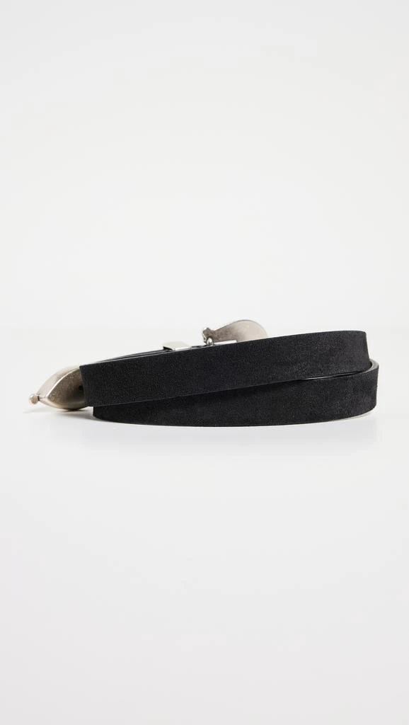 Andersons Skinny Suede Western Buckle Belt 3