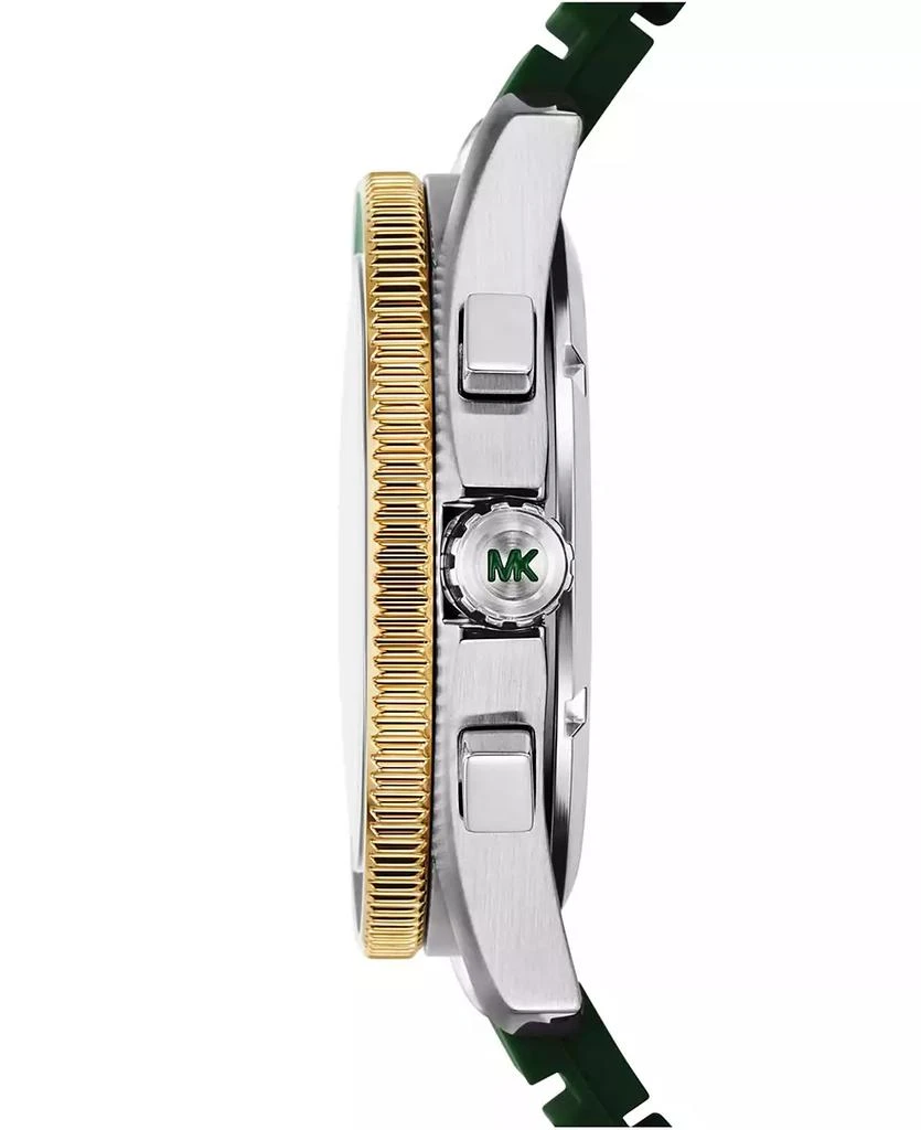 Michael Kors Men's Maritime Chronograph Green Silicone Watch, 45mm 2