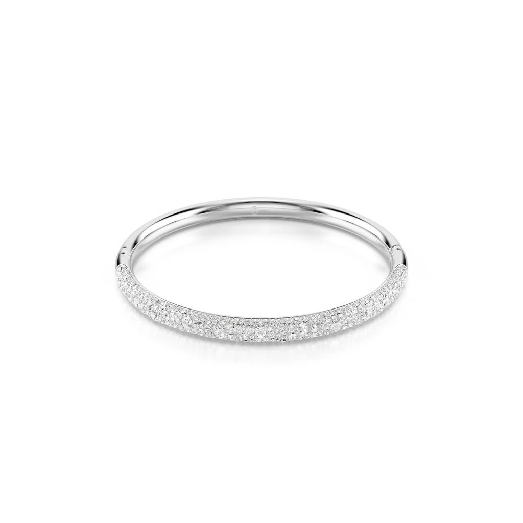 Swarovski Meteora bangle snow pave white rose gold-tone plated 1