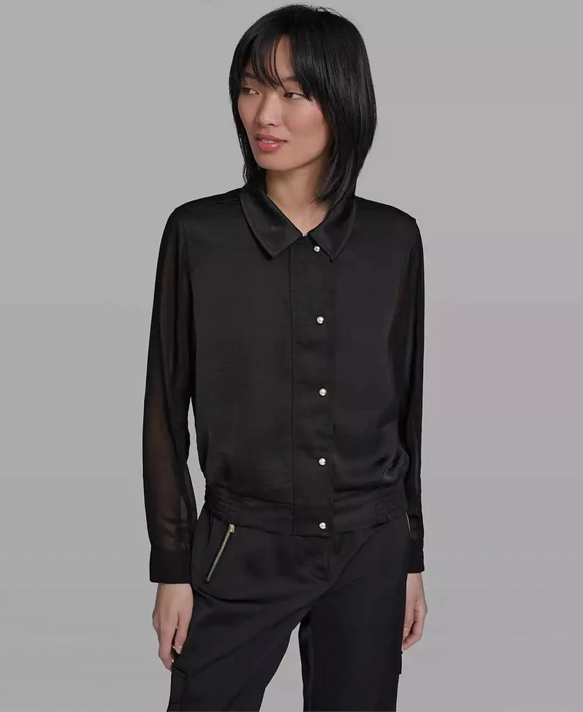 Karl Lagerfeld Paris Women
s Collared Jacket