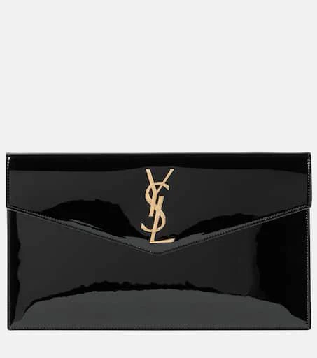 Yves Saint Laurent Uptown patent leather clutch 1