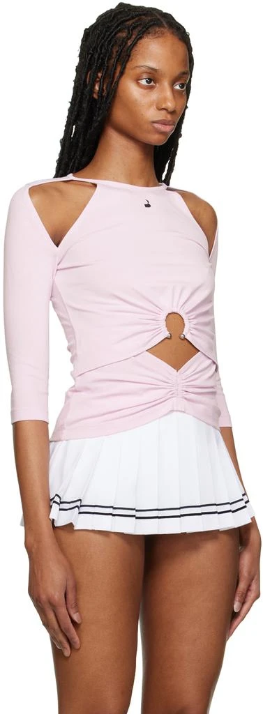 pushBUTTON Pink Cutout Long Sleeve T-Shirt 2