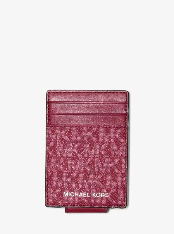 Michael Kors Cooper Signature Logo Money Clip Card Case 1