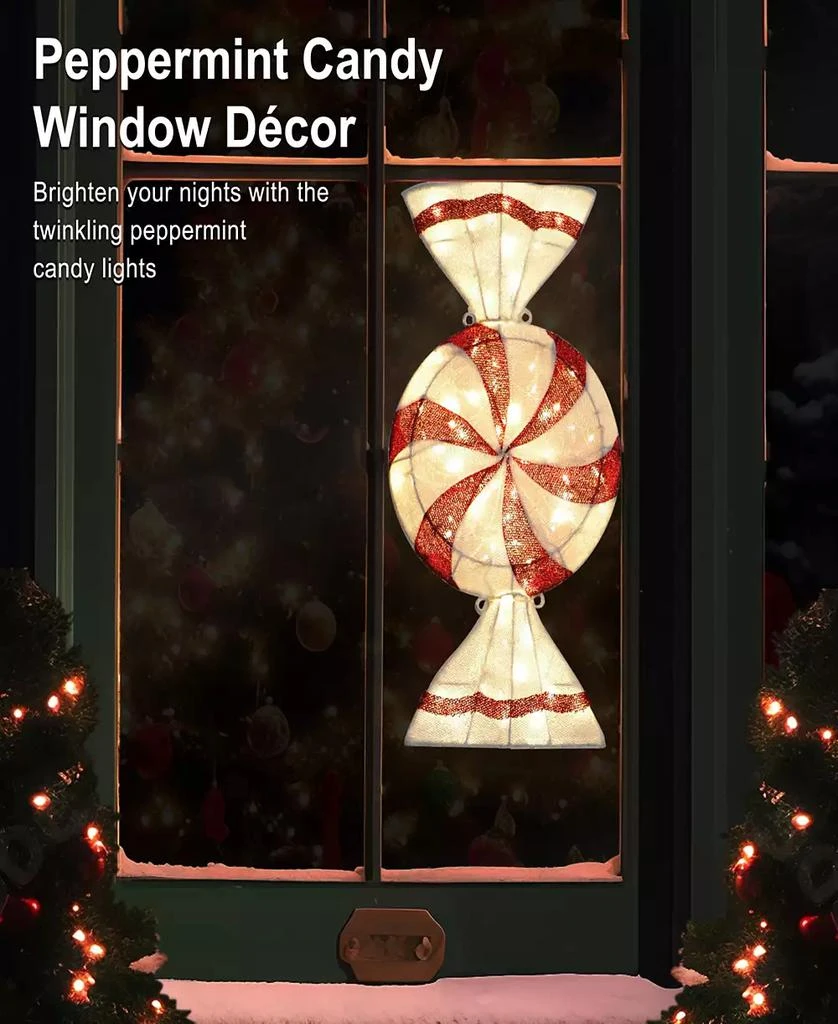 Puleo International 6
 Pre-Lit Outdoor Peppermint Candy Pathway Stake Christmas Décor 5