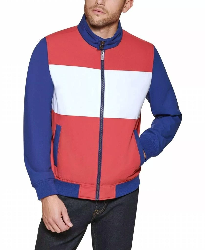 Club Room Men's Bomber Jacket In Red, Blue, White 1