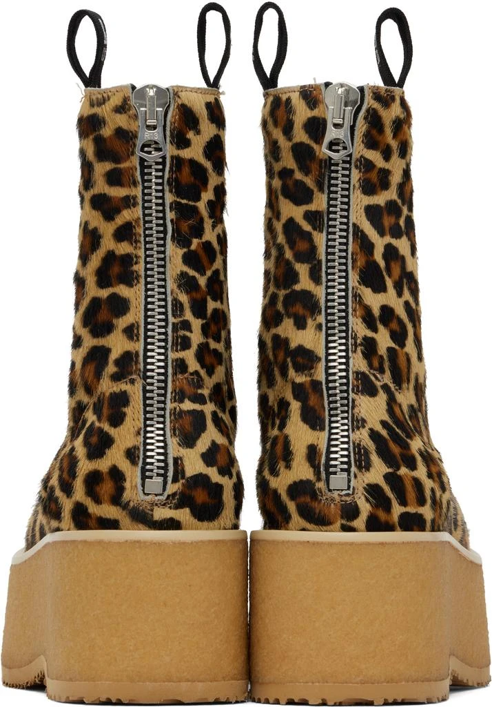 R13 Beige & Brown Double Stack Boots 2