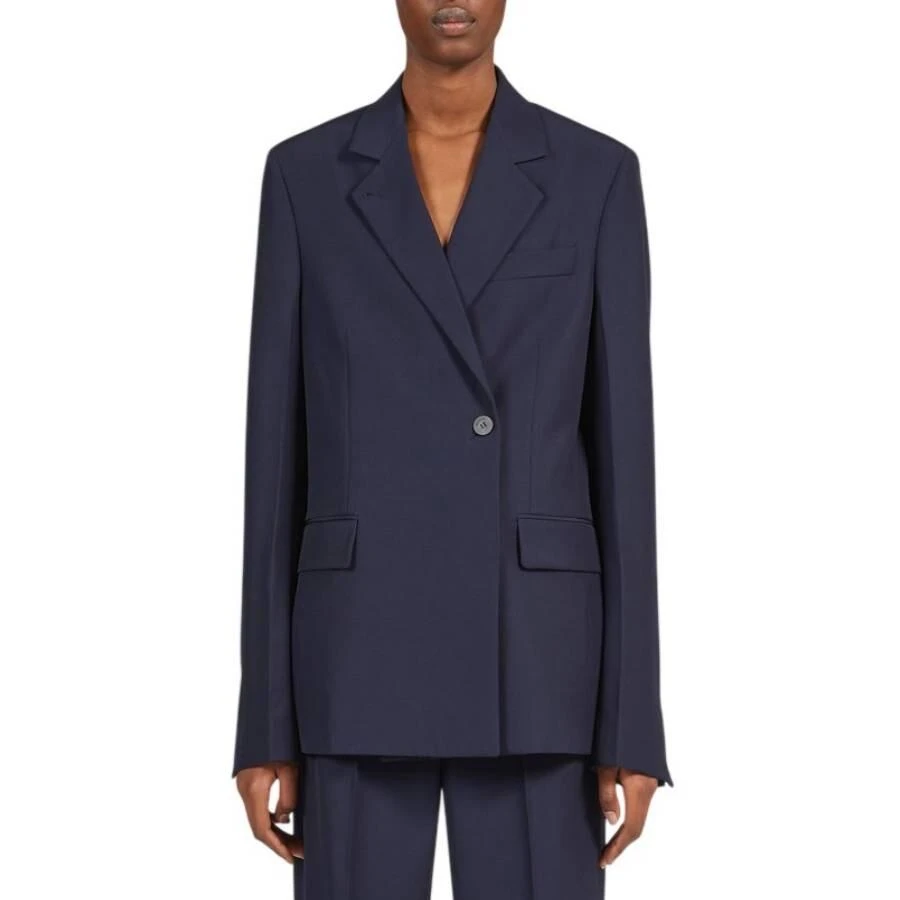 Salvatore Ferragamo Blue Double Breasted Wool Blazer 2
