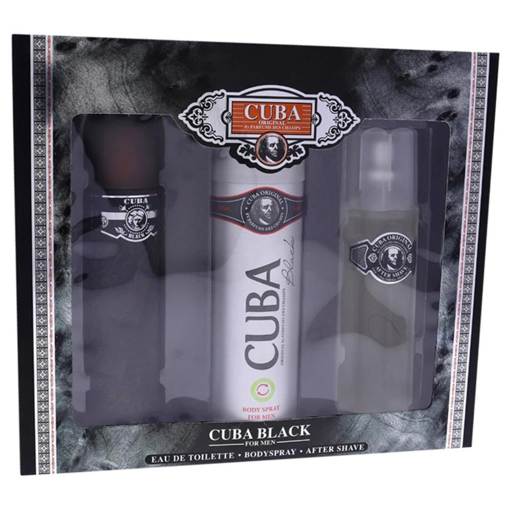 cuba Gift Set for Men, Black - 3 Piece