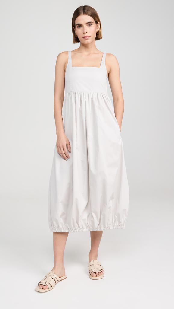 Tibi Eco Poplin Square Neck Sculpted Dress