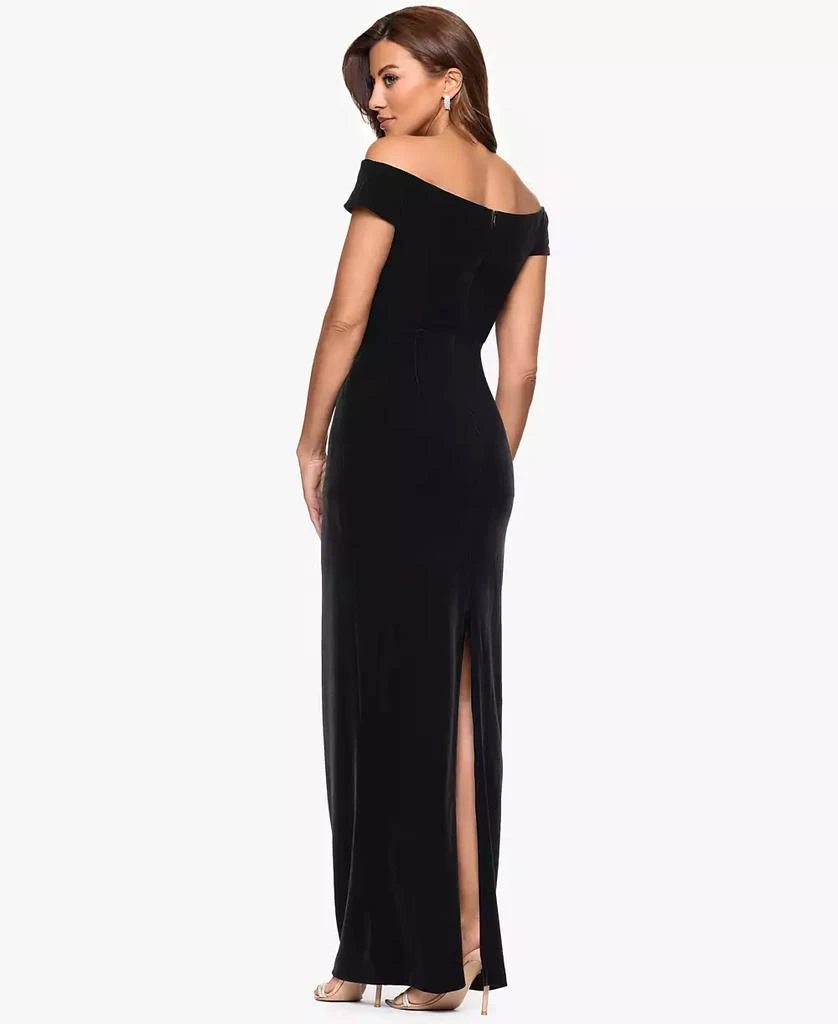 v neck off the shoulder wedding dress A-Line Off-Shoulder V-Neck Satin Wedding Dress Bridal Gowns With Train QW8057 US4 / Custom Color