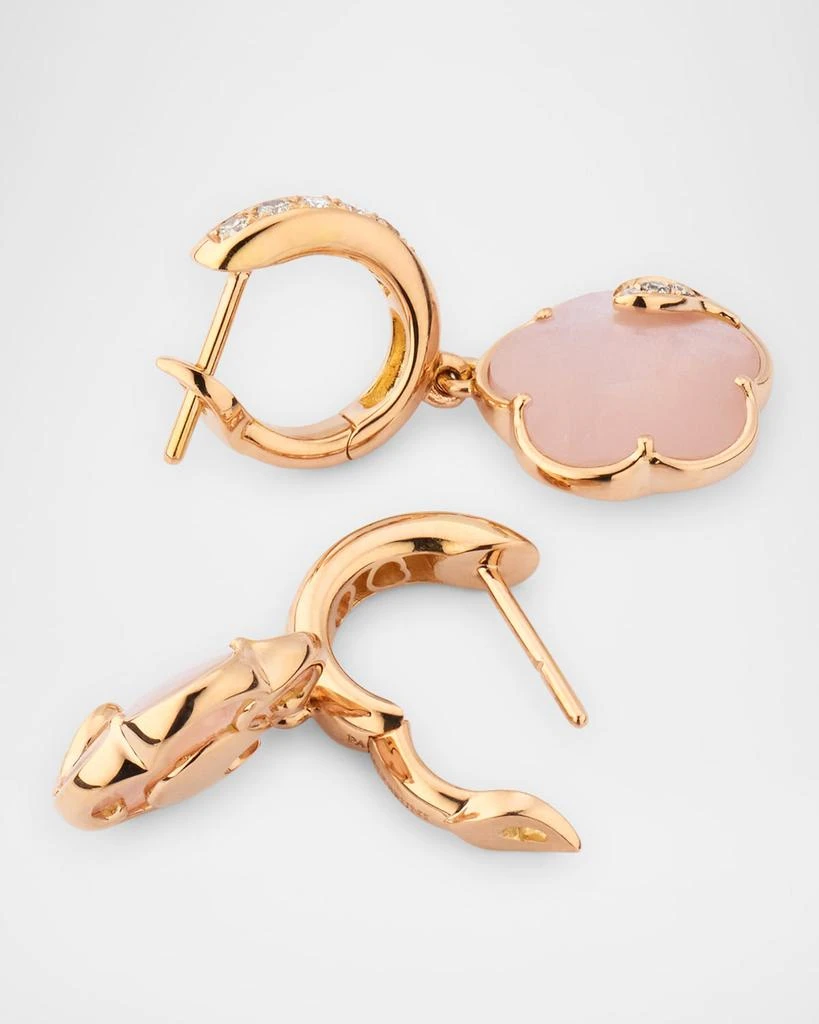 Pasquale Bruni Ton Joli 18K Rose Gold Diamond Earrings with Pink Moonstone 4