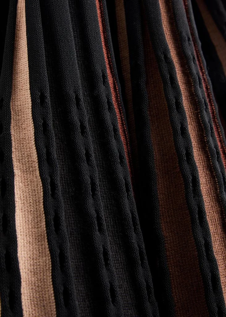Diane von Furstenberg Tribeca striped pleated midi skirt 5