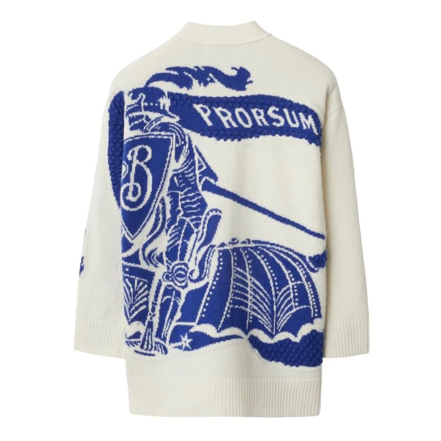 Burberry Equestrian Knight Intarsia-Knit Cardigan 2