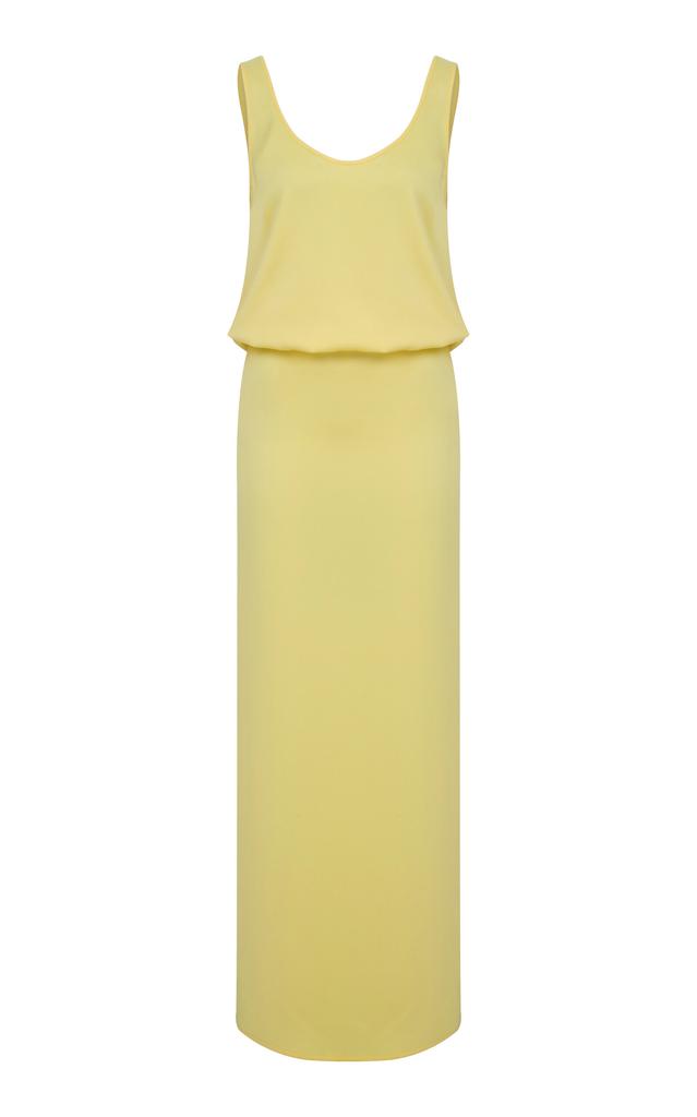 ILA ILA. - Hilda Draped Satin Maxi Dress - Yellow - EU 36 - Moda Operandi