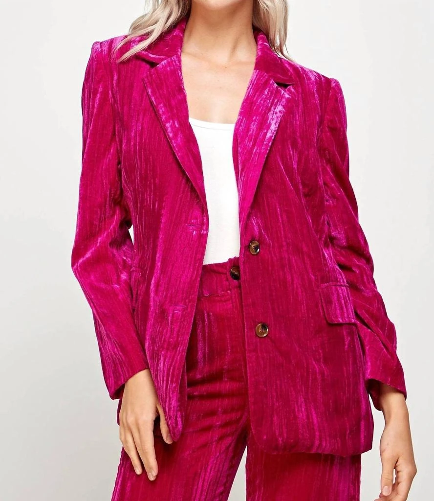 ELLISON Ellison - Magic Touch Crinkle Velvet Blazer 3