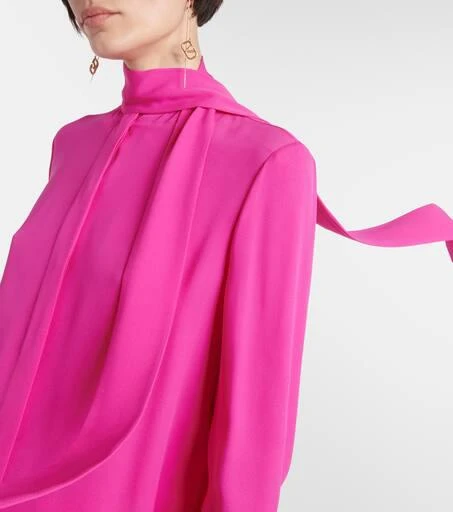 Valentino Tie-neck silk georgette blouse 4