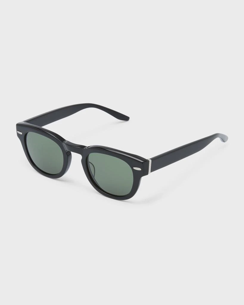 Barton Perreira Men's Demarco Keyhole-Bridge Acetate Rectangle Sunglasses 1