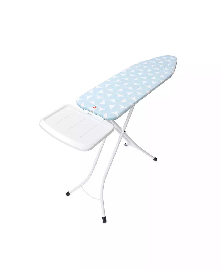 Brabantia Ironing Board B, 49 x 15" 124 x 38 Centimeter - Solid Steam Unit Holder, 1" 25 Millimeter White Frame
