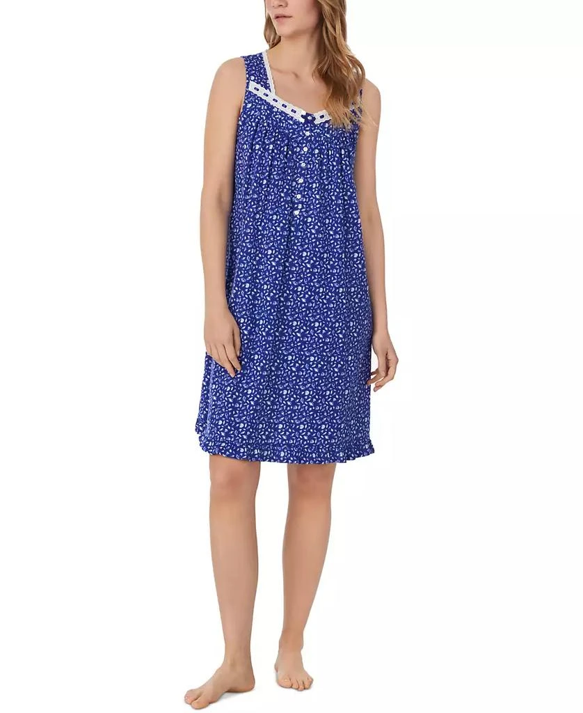 Eileen West Women's Cotton Printed Embellished Chemise 4