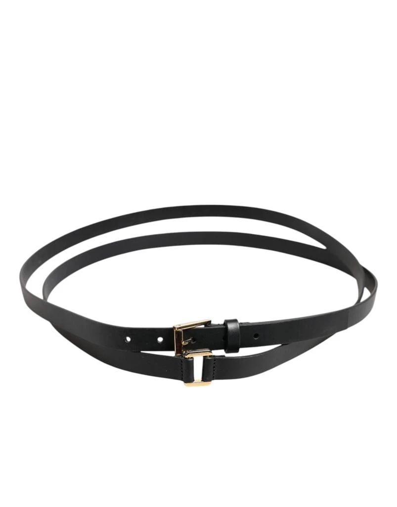 Dolce 
Gabbana Double Strap Leather gold Buckle Men
s Belt 2