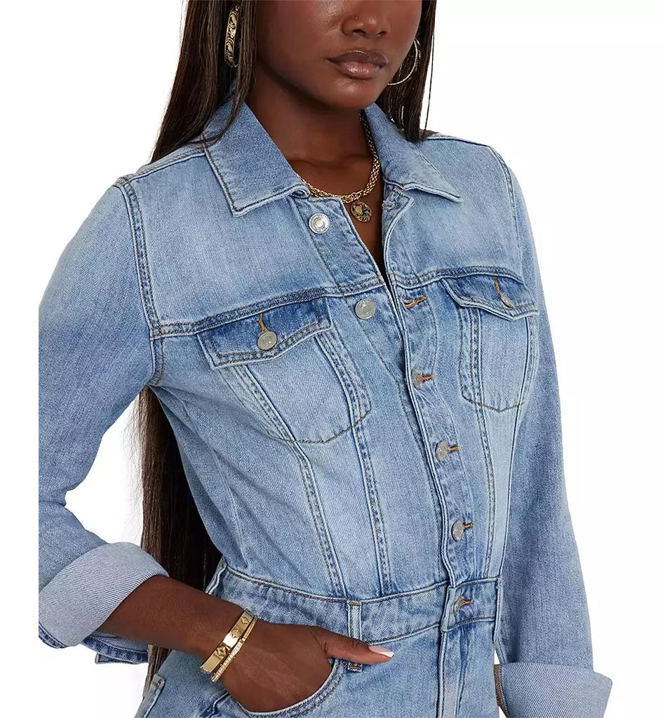 GUESS Women's Cotton Kenia Button-Front Denim Dress 3