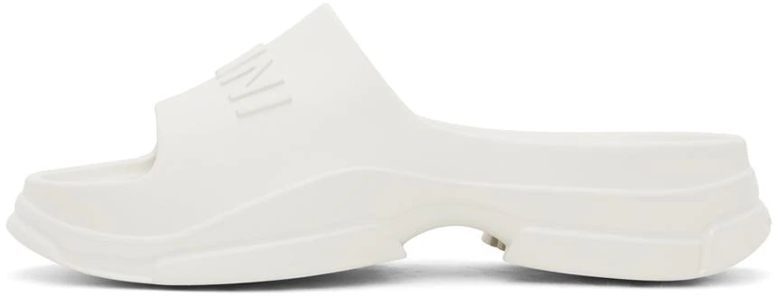 Ganni White Pool Slide Sandals 3