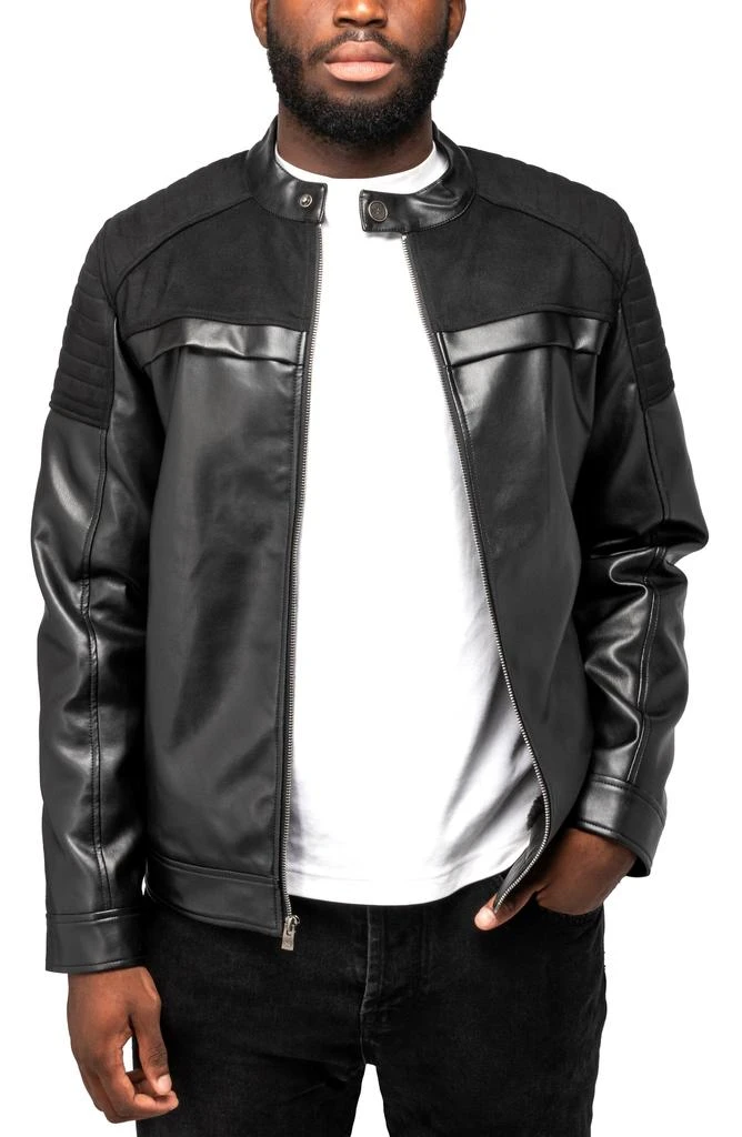 XRAY Faux Leather Jacket with Faux Fur Lining 7