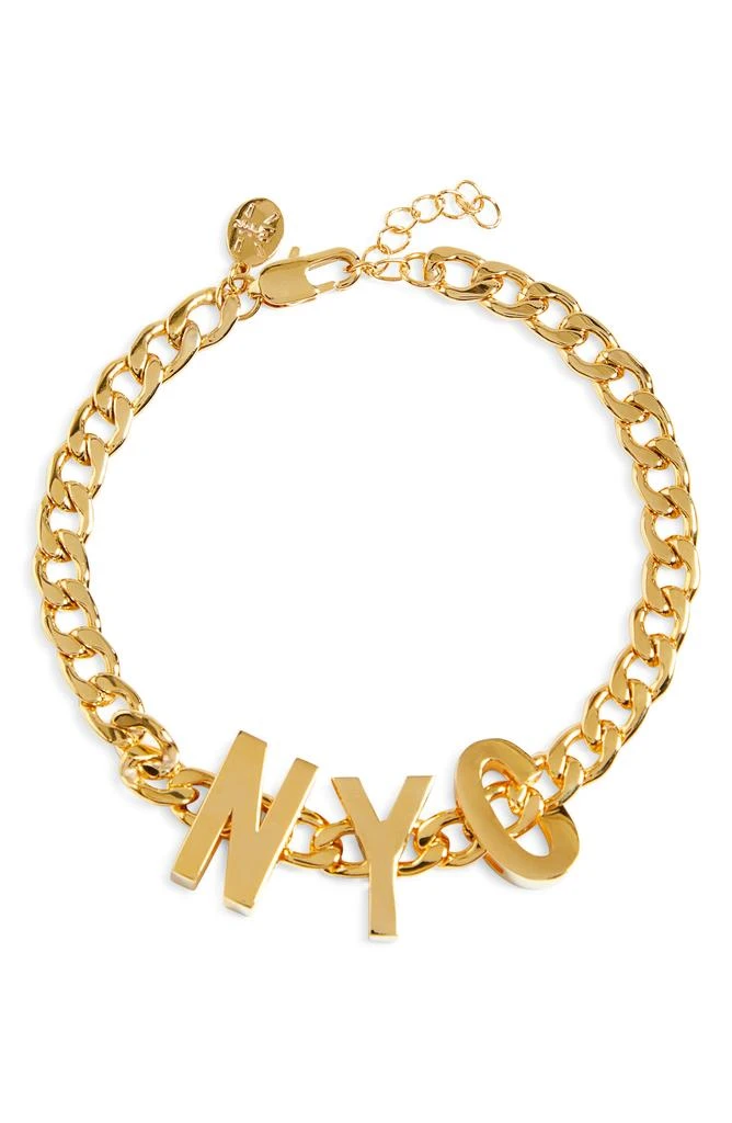 KING ME Custom Jewelry NYC 18K Gold Vermeil Slider Pendant Bracelet