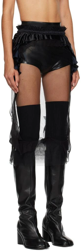 MAISON MARGIELA Black Ruffled Midi Skirt 2