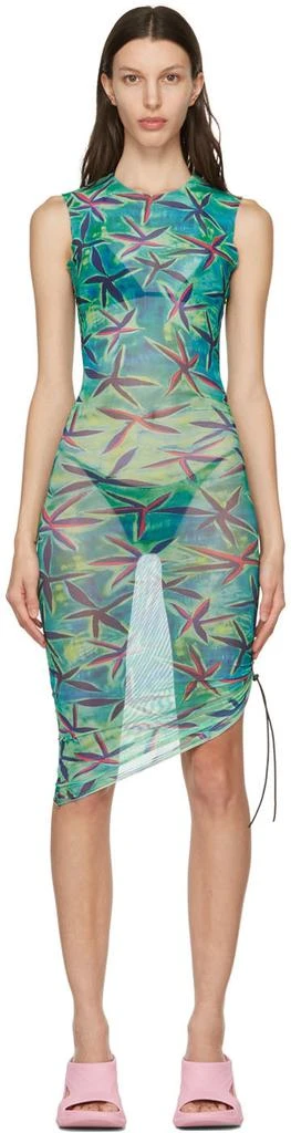 louisa ballou multicolour ring mesh dress Louisa Ballou Heatwave sheer mini dress