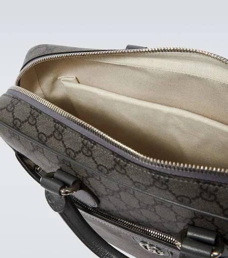 Gucci GG Supreme leather-trimmed briefcase 4