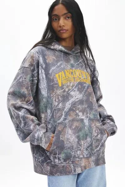 Urban Outfitters Vancouver Graphic Woodland Camo Hoodie Sweatshirt 4