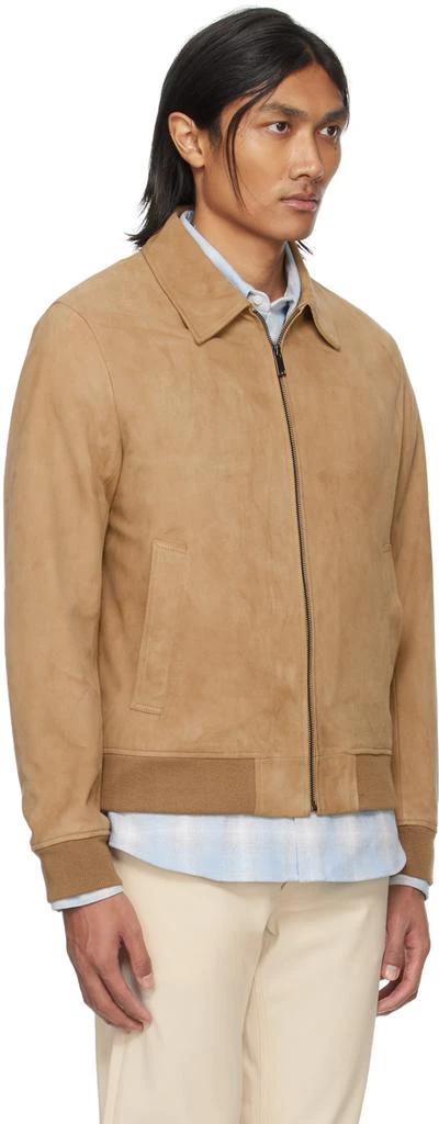 Theory Brown Wyatt Leather Jacket 2