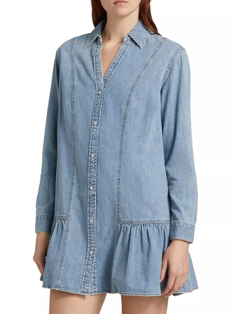 VERONICA BEARD Catherine Denim Flounce Minidress 4