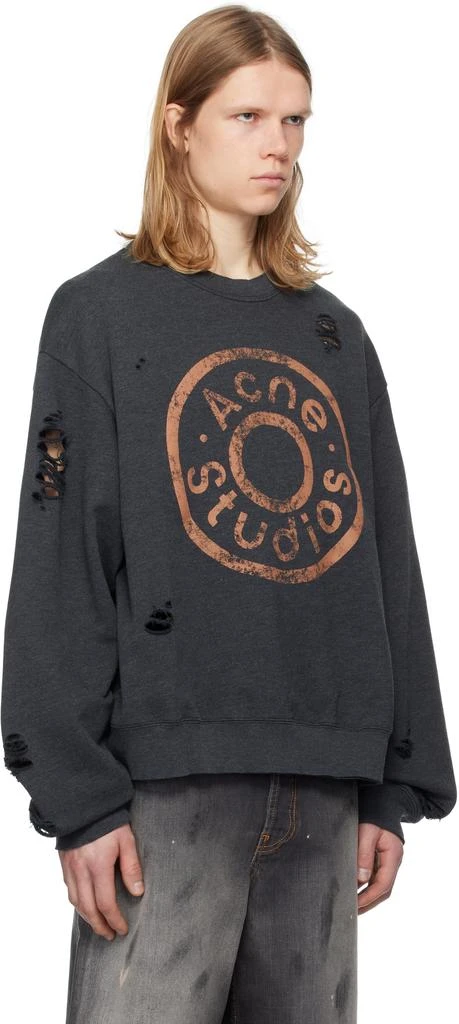 Acne Studios Black Printed Logo Sweatshirt 2