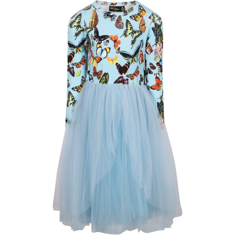 Rock Your Baby Butterflies tulle dress in blue