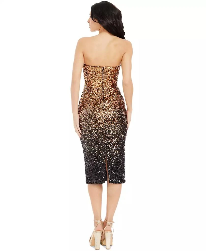 Dress The Population Women's Strapless Sequin Ombre Perla Dress 3