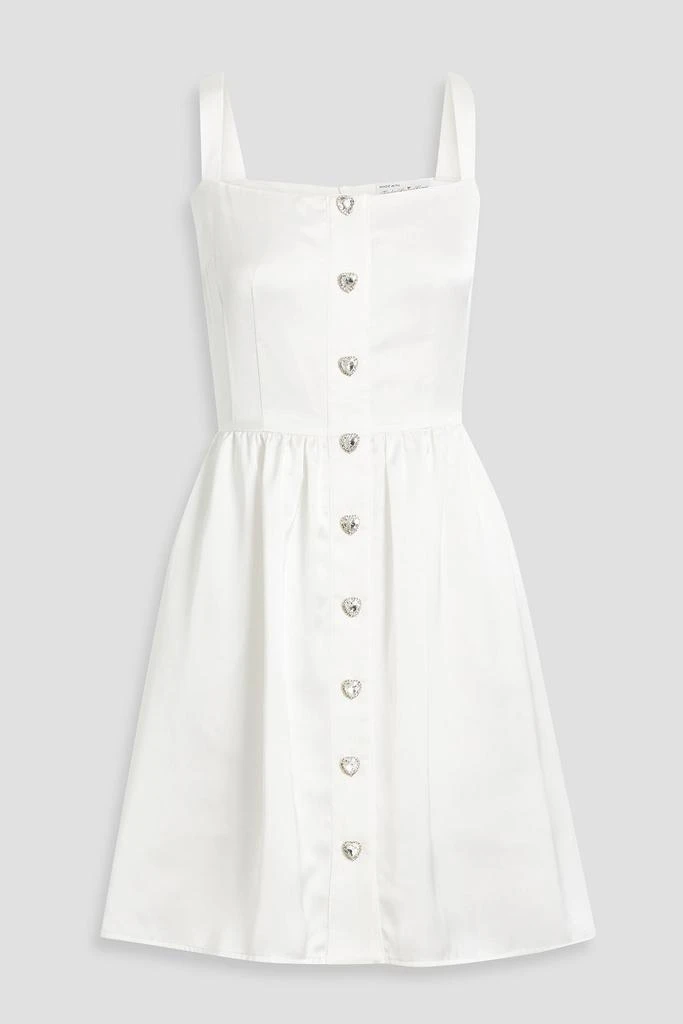 HVN Laura embellished satin mini dress 1