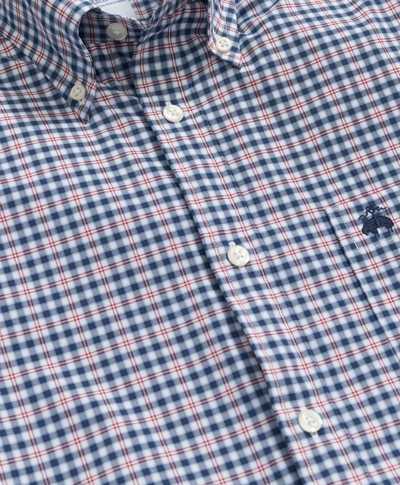 Brooks Brothers Performance Series Stretch Button-Down Collar, Checked Sport Shirt