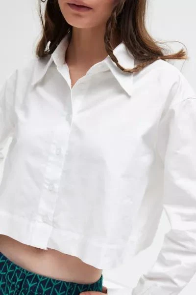 WILDFANG WILDFANG Essential Cropped Button-Down Shirt 5