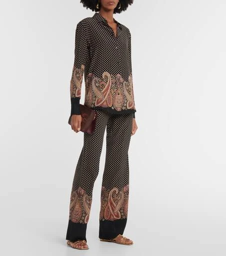 ETRO Velvet wide-leg pants 2