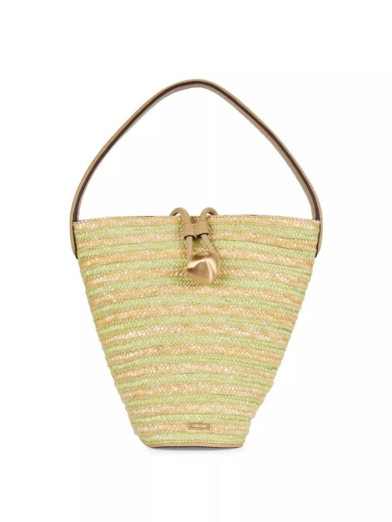 Cult Gaia Freedie Straw & Leather Shoulder Bag 1