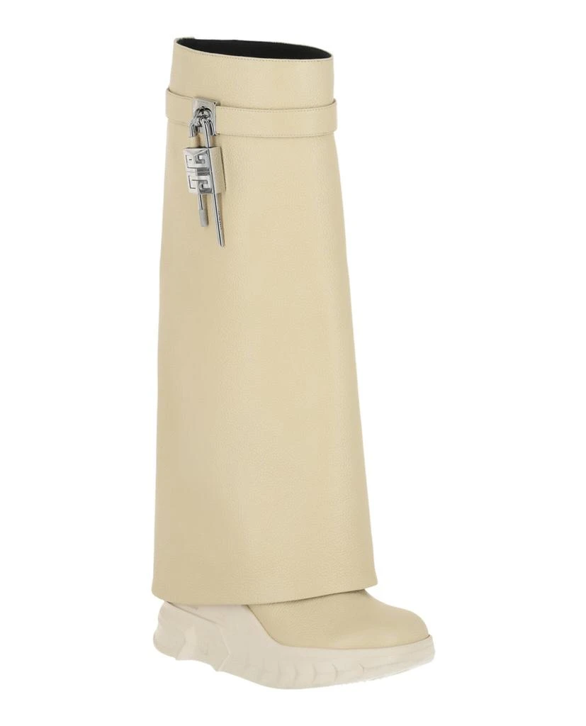 Givenchy Shark Lock Biker Boots In Grained Leather 2