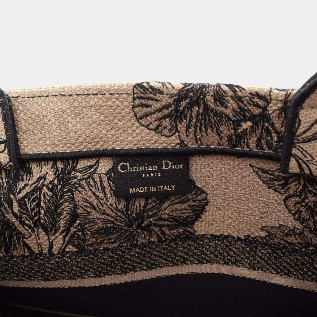 Dior Christian Dior Canvas Beige Black Book Tote Medium Embroidery Bag 8