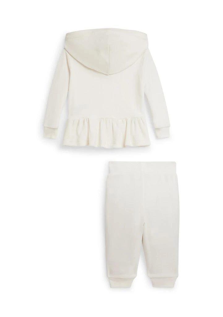 Ralph Lauren Baby Girls Velour Hoodie 
Jogger Pants Set 2