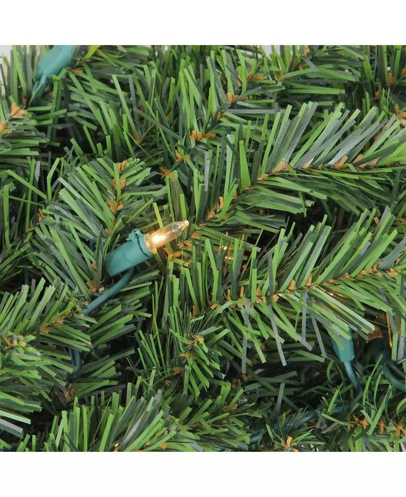 Northlight 30" Pre-Lit Canadian Pine Artificial Christmas Teardrop Door Swag - Clear Lights 3